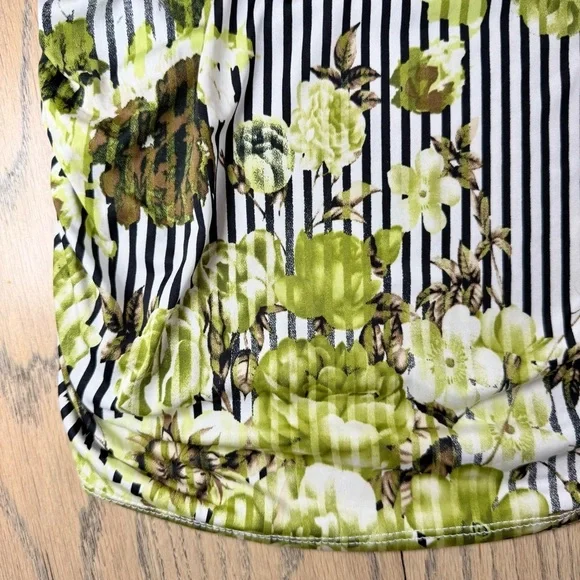 Janice Women’s Floral and Striped Padded Breast Tube Top Size Large - Picture 7 of 13